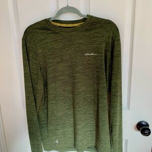 Eddie Bauer Men's Olive Long Sleeve Tee